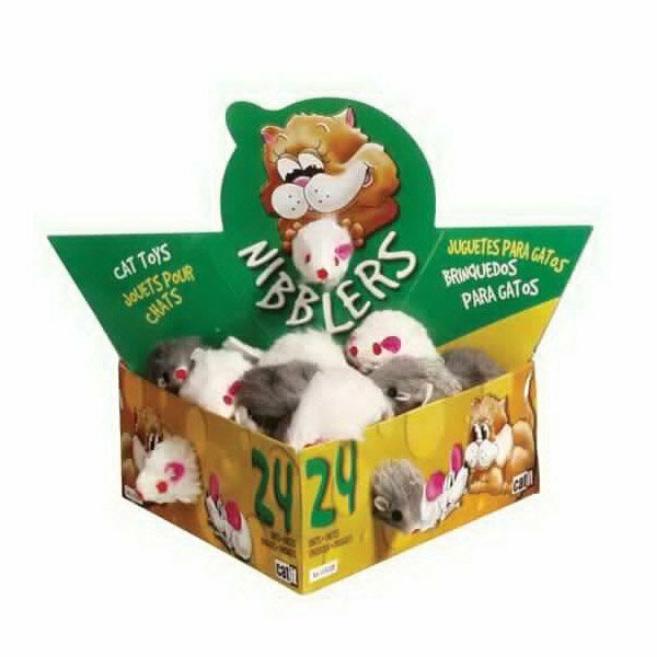Catit 51320 Cat Toy, S, Furry Mice, Gray/White 1835